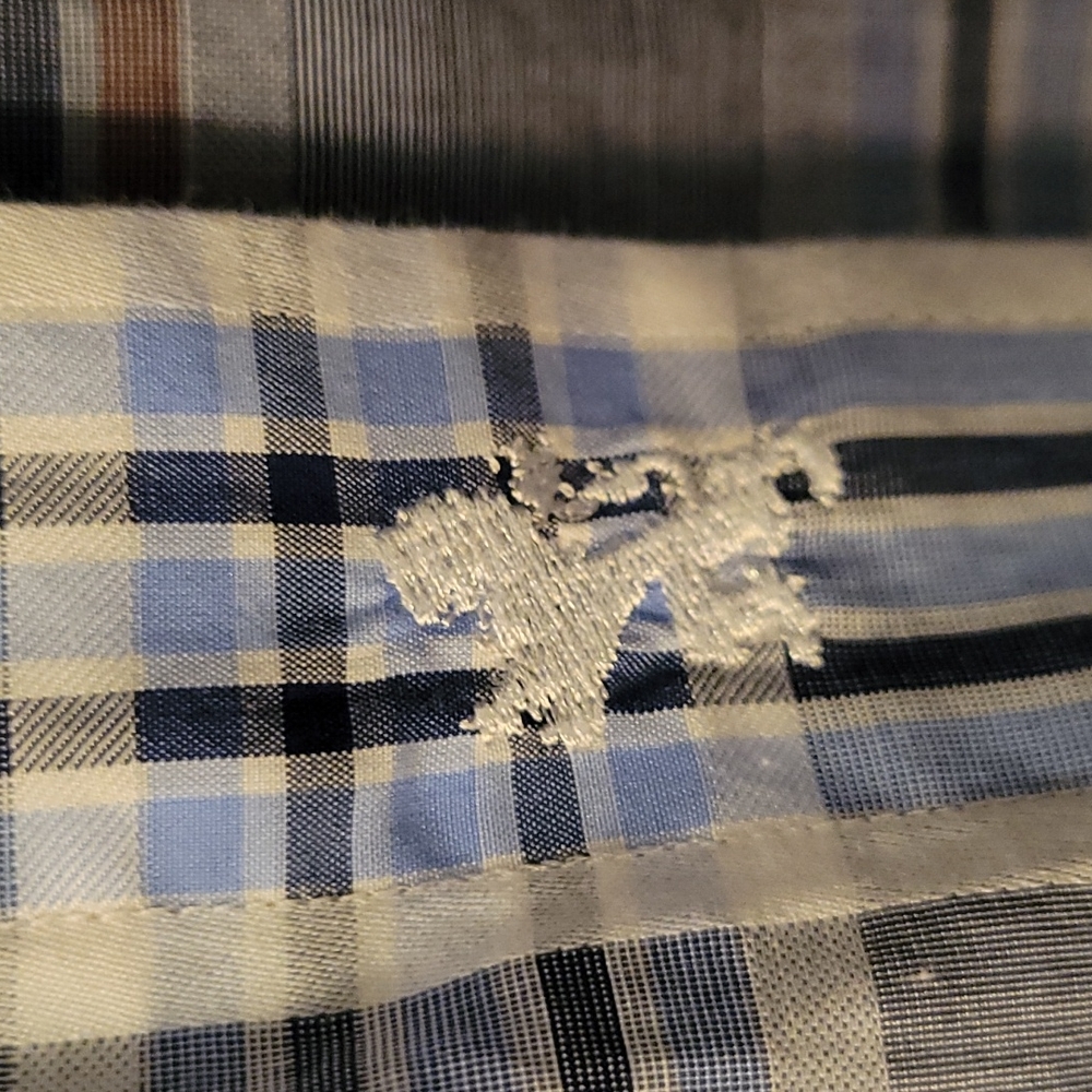 Bugatchi Plaid Button Down Shirt, Size Medium - image 2